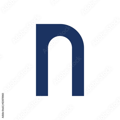 n Letter initial logo design