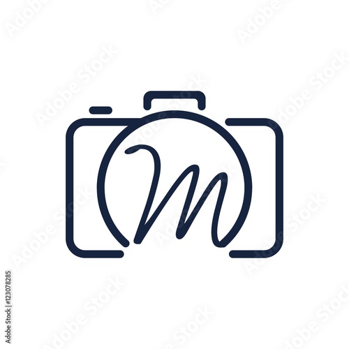 M photography logo design