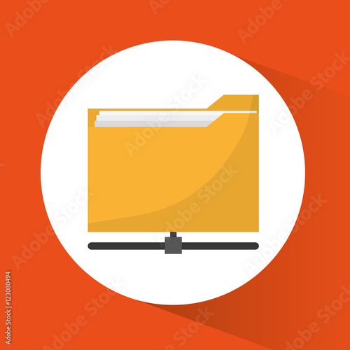 File icon. Document data archive and information theme. Colorful design. Vector illustration