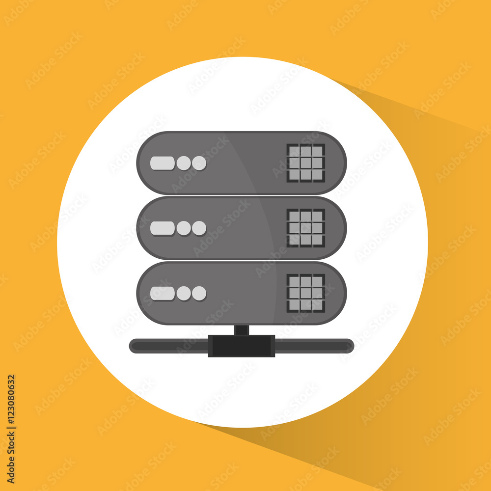 Web hosting icon. Data center base and security theme. Colorful design. Vector illustration Web hosting icon. Data center base and security theme. Colorful design. Vector illustration