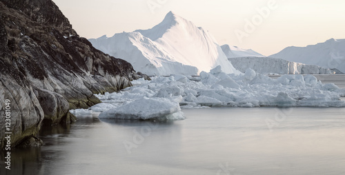 glaciers are at Greenland icefjord