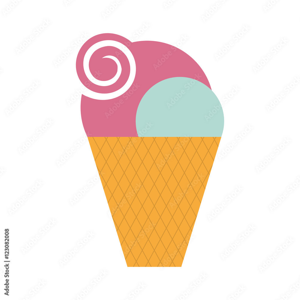 delicious sweet ice cream vector illustration design