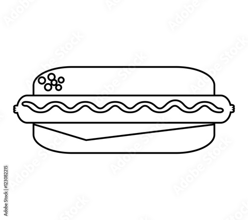 delicious hot dog isolated icon vector illustration design
