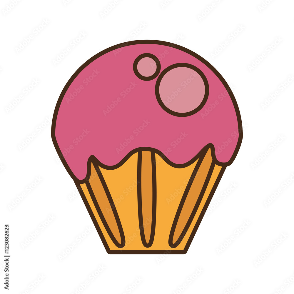 delicious cupcake sweet icon vector illustration design delicious cupcake sweet icon vector illustration design