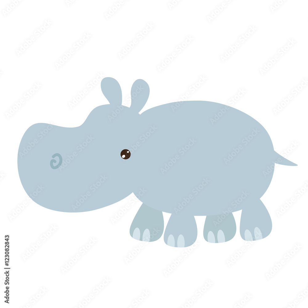 Hippopotamus vector cartoon illustration Hippopotamus vector cartoon illustration