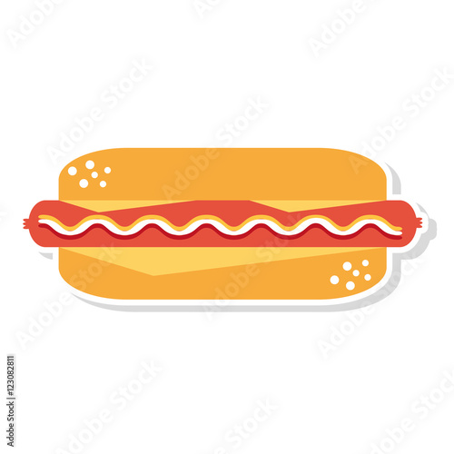 delicious hot dog isolated icon vector illustration design