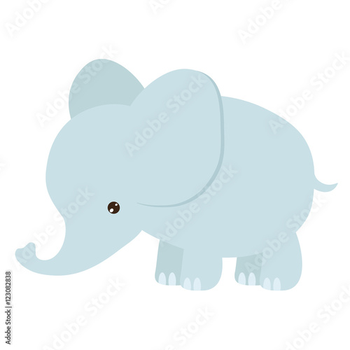 Funny elephant cartoon vector illustration