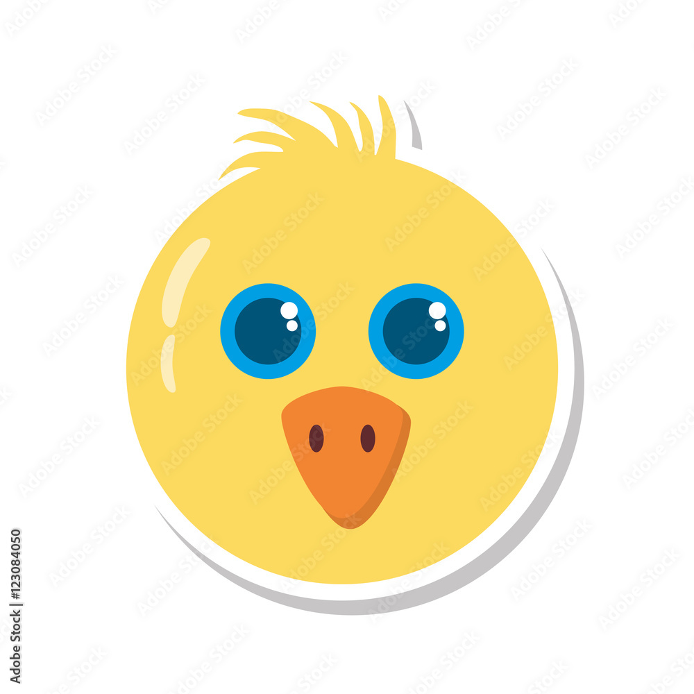 Fototapeta premium chicken little animal farm isolated icon vector illustration design