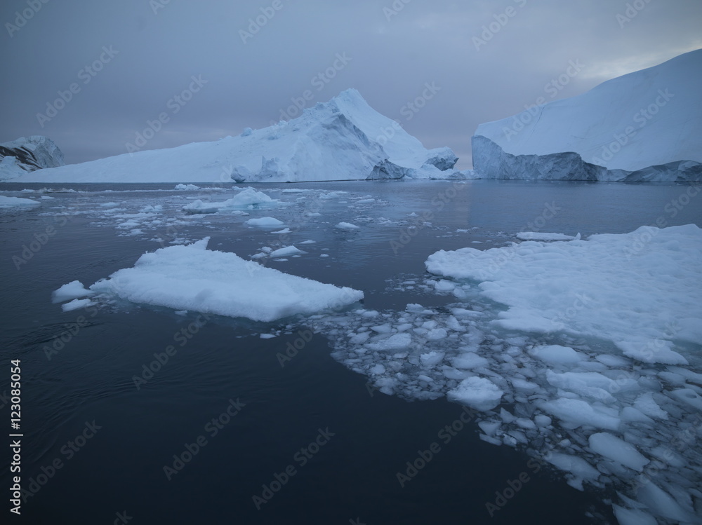 beautiful icebergs in icefjord, Greenland