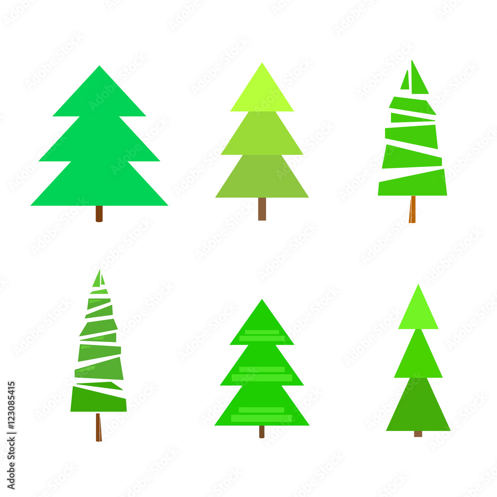 Geometric christmas trees. Geometric christmas trees.