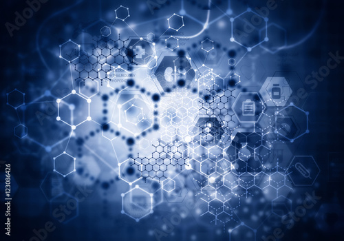 Wallpaper Mural Medical abstract background . Mixed media Torontodigital.ca