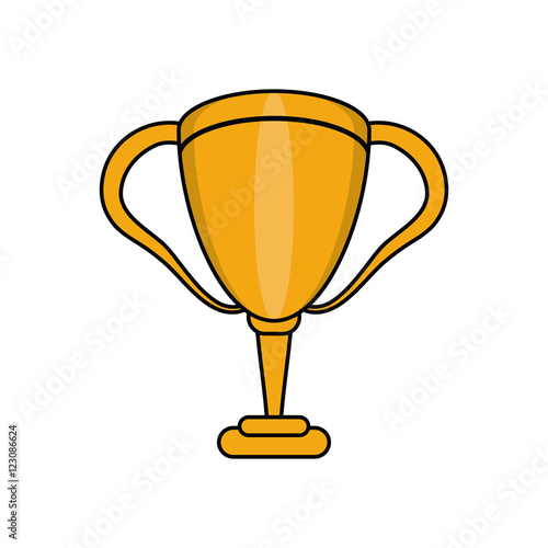 Trophy cup icon. Winner competition and success theme. Isolated design. Vector illustration