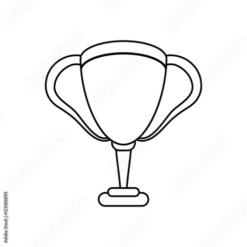 Trophy cup icon. Winner competition and success theme. Isolated design. Vector illustration