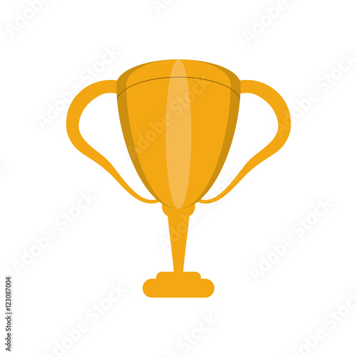 Trophy cup icon. Winner competition and success theme. Isolated design. Vector illustration