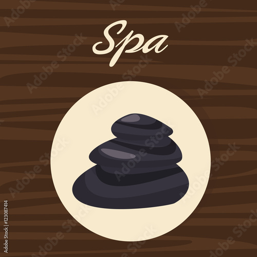 Stones icon. Spa center and healthy lifestyle theme. Colorful design. Vector illustration