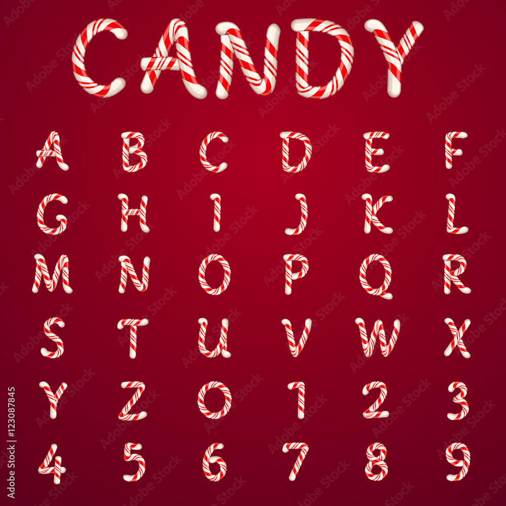 Alphabet candy style