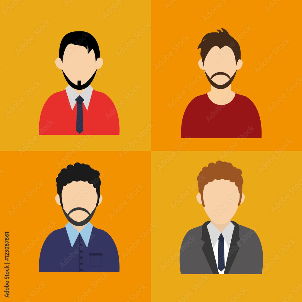 men faceless user avatar icons image vector illustration design men faceless user avatar icons image vector illustration design