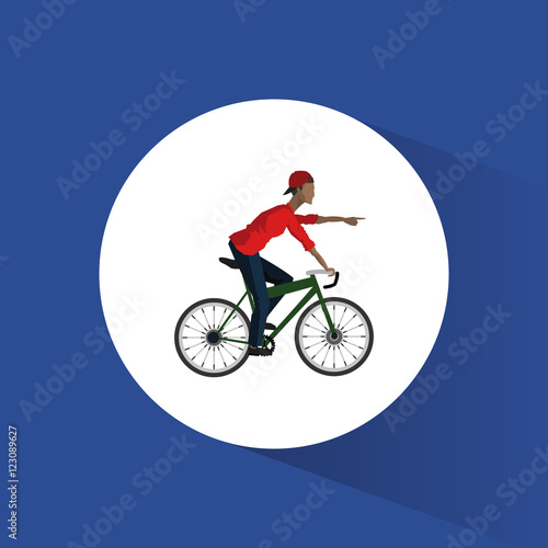 emblem of bike and cyclist icons image vector illustration 