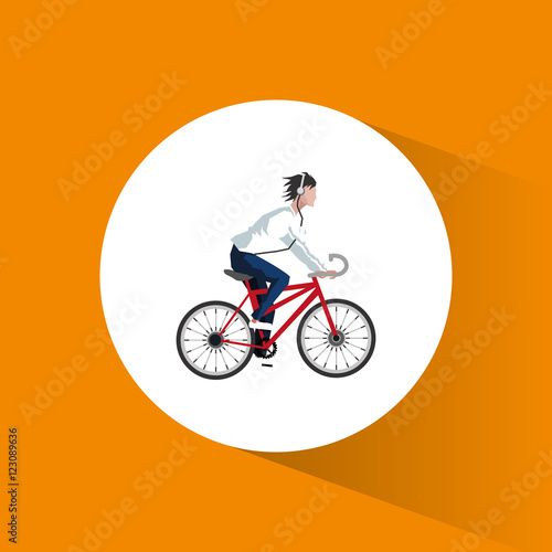 Wallpaper Mural emblem of bike and cyclist icons image vector illustration  Torontodigital.ca