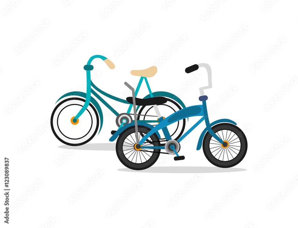 Fototapeta premium assorted bike and cycling related icons image vector illustration 