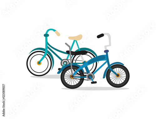 assorted bike and cycling related icons image vector illustration 