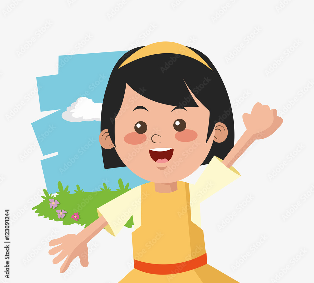happy girl child image vector illustration design happy girl child image vector illustration design