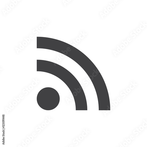 feed icon vector, rss solid logo illustration, pictogram isolated on white