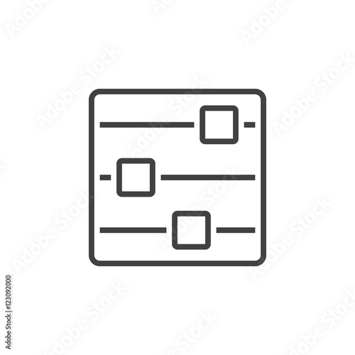 Options line icon, settings outline vector logo, linear pictogram isolated on white, pixel perfect illustration