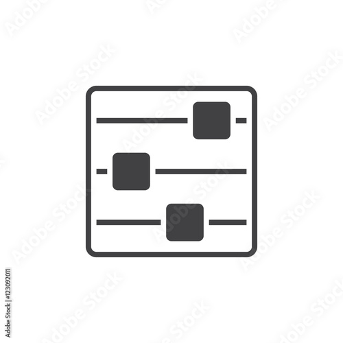 Options icon vector, settings solid logo, pictogram isolated on white, pixel perfect illustration