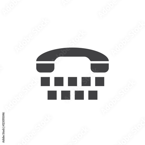 Text Telephone icon vector, TTY solid logo illustration, pictogram isolated on white photo