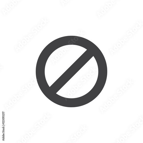 Free Download ban circle icon vector, prohibition solid logo illustration, pictogram isolated on white - GFXLoad