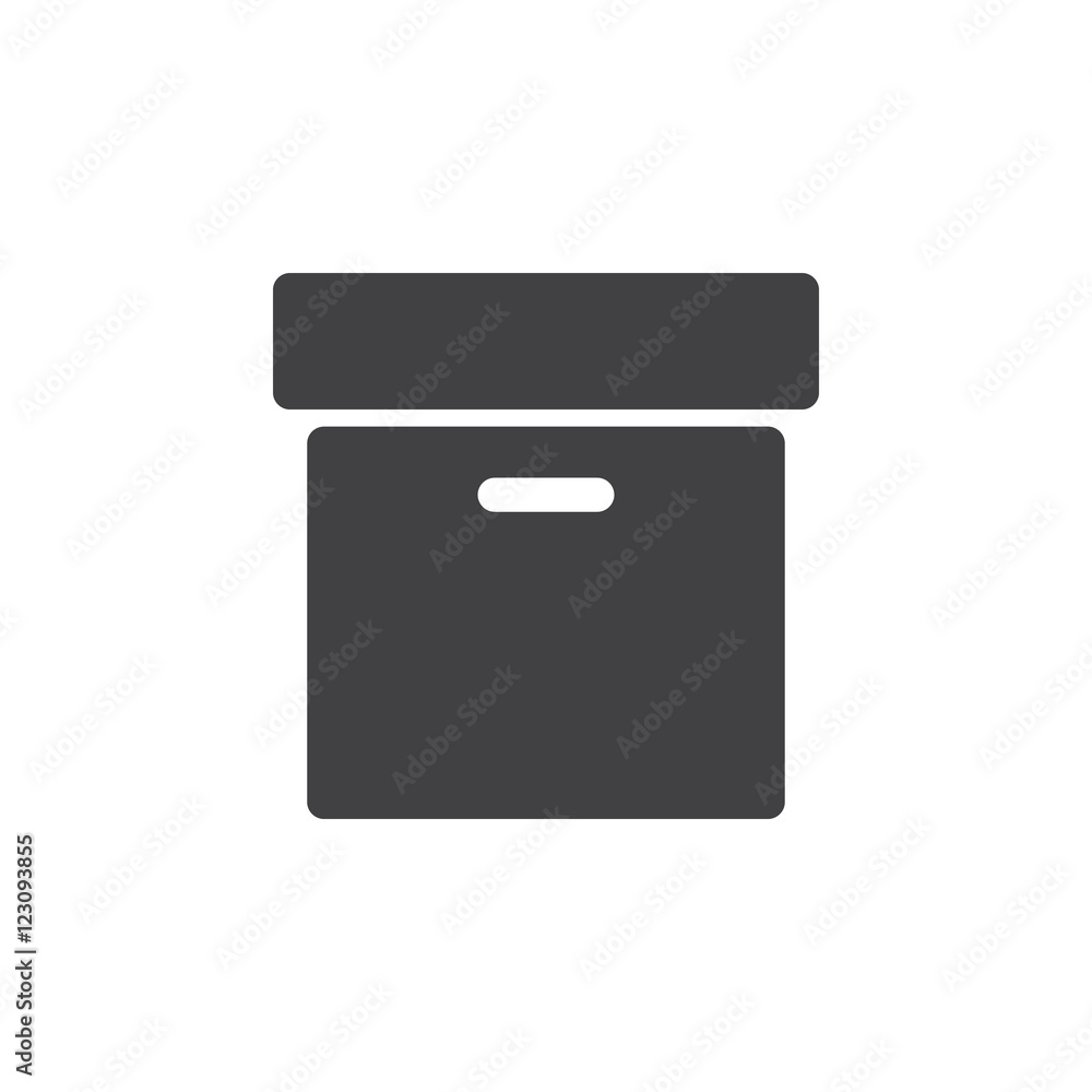 Archive box icon vector, solid logo illustration, pictogram isolated on white Archive box icon vector, solid logo illustration, pictogram isolated on white