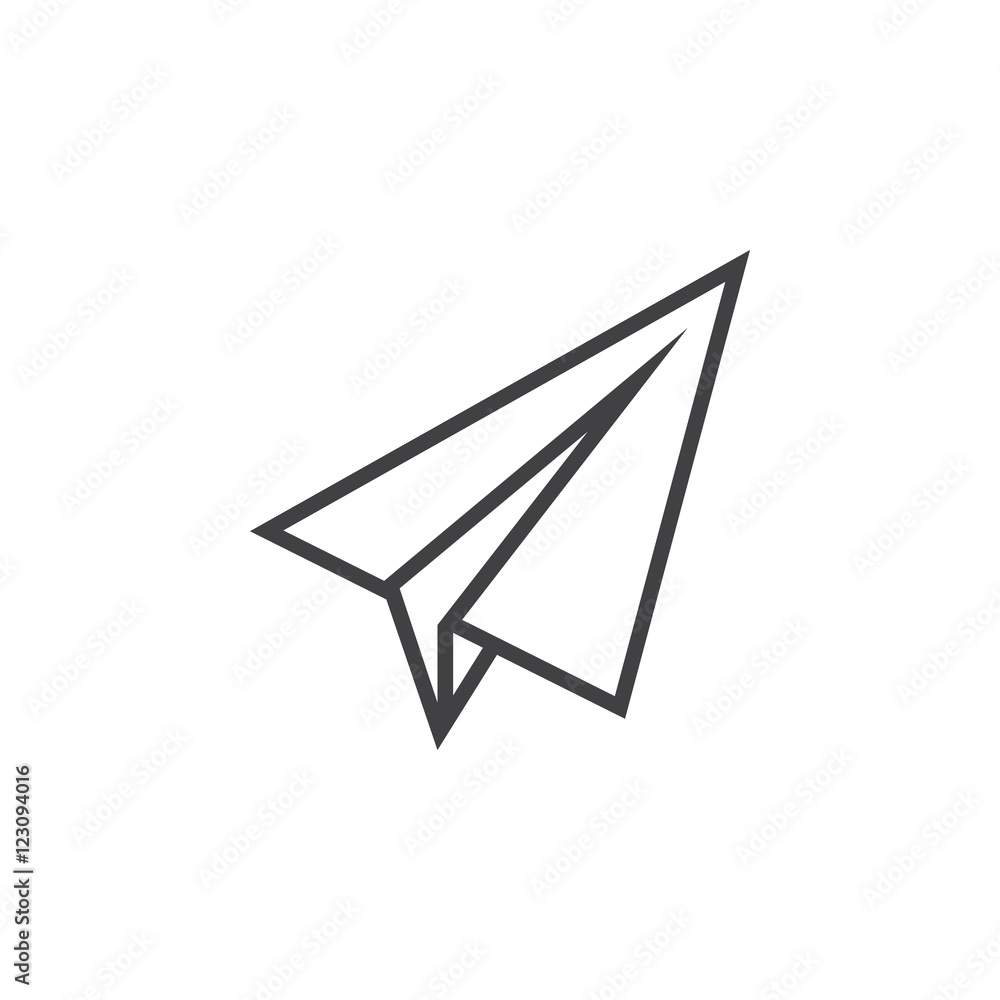 Paper plane line icon, Send Message outline vector logo illustration, linear pictogram isolated on white Paper plane line icon, Send Message outline vector logo illustration, linear pictogram isolated on white