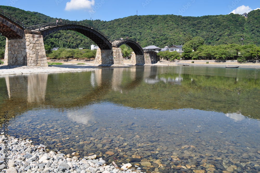 錦帯橋(山口県岩国市　昼　晴天)