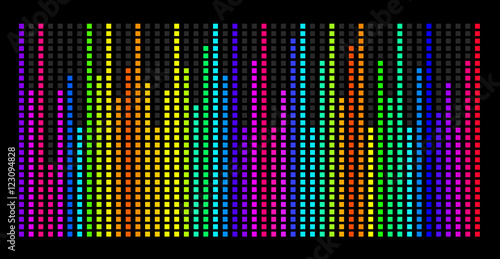 Colorful music spectrum. 