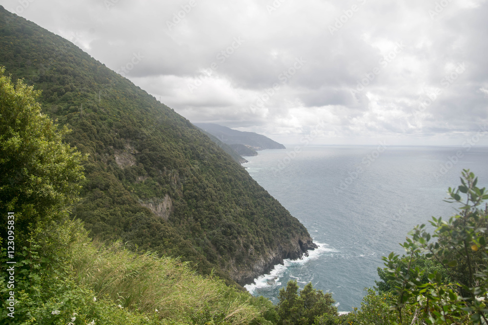 Seascape of Italy Liguria coast travel