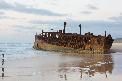 Historic SS Maheno shipwreck, Fraser Island - Australia..