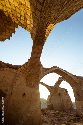 ruin sunset