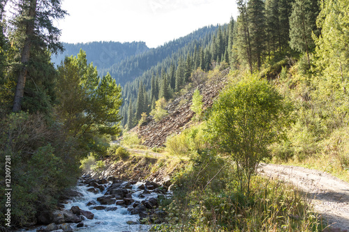 Mountain landscape with river