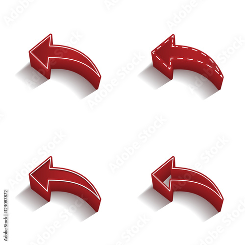 ikona 3D z obrysem zestaw