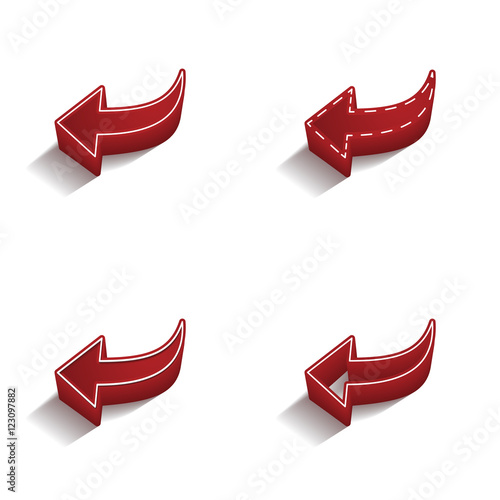 ikona 3D z obrysem zestaw