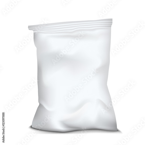 White Blank Foil Food Snack. Vector EPS10