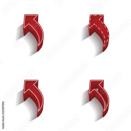 ikona 3D z obrysem zestaw