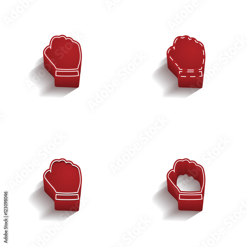 ikona 3D z obrysem zestaw