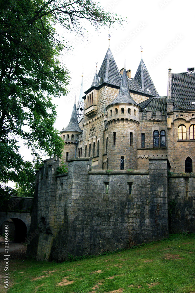 A view of the fairytale castle Marienburg (Germany) A view of the fairytale castle Marienburg (Germany)