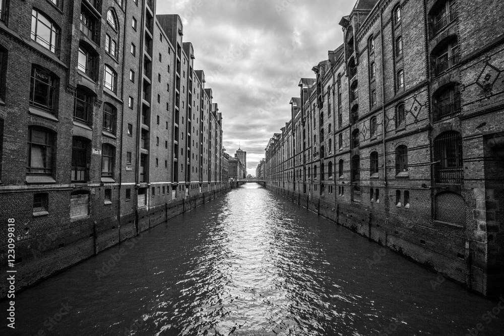 Naklejka premium Gebäude in der Hamburger Speicherstadt