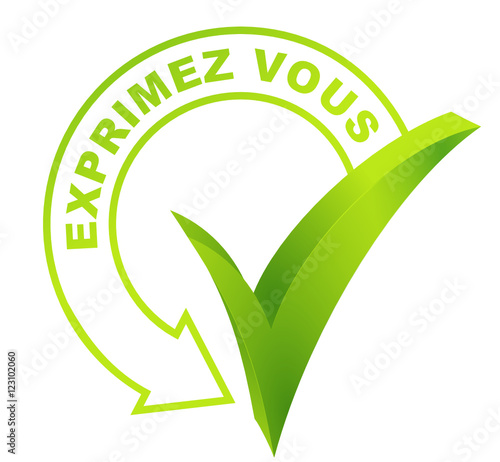 exprimez vous sur symbole validé vert