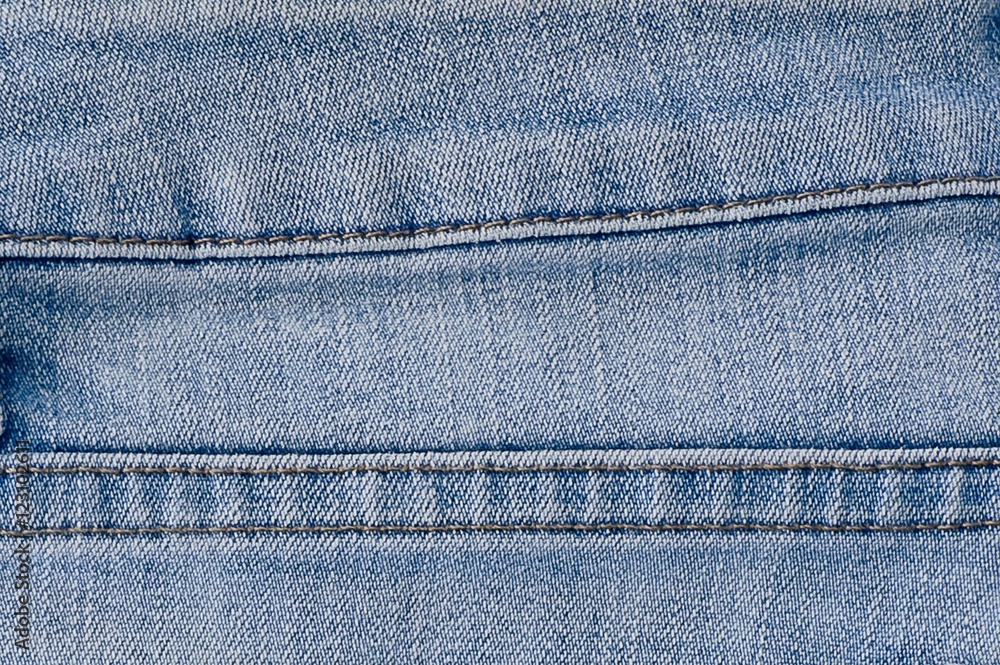 Close Up Blue Denim Jean Texture with Seams Close Up Blue Denim Jean Texture with Seams