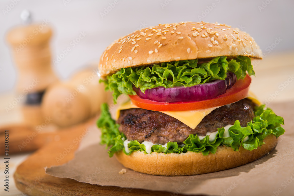 big burger with beef big burger with beef