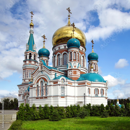 Uspensky Cathedral in Omsk, Russia photo